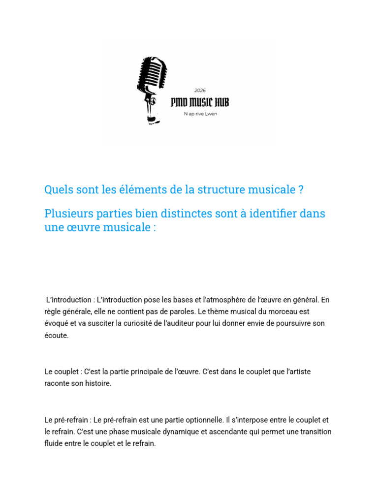 Les Éléments de La Structure Musicale | PDF