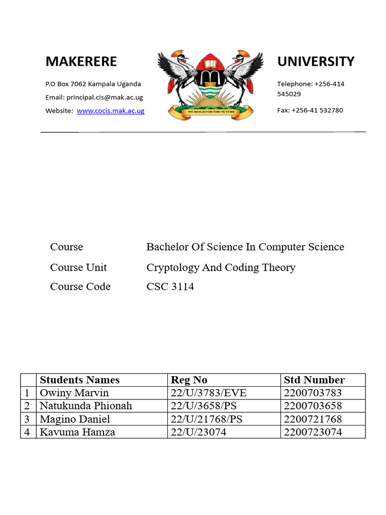 History Crypto and Coding Theory Final | PDF | Encryption | Cryptography