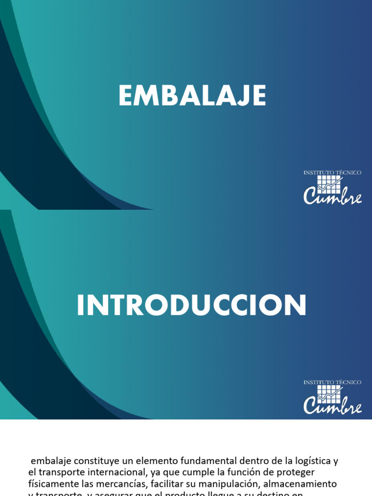 03 Tema 3 Embalaje | PDF | Logística | Transporte