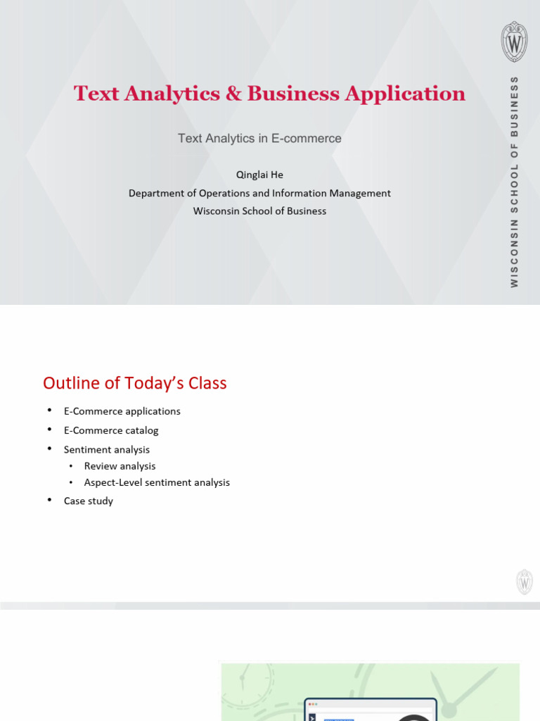 W6a - Text Analytics in E-Commerce | PDF | Analytics | Cognitive Science