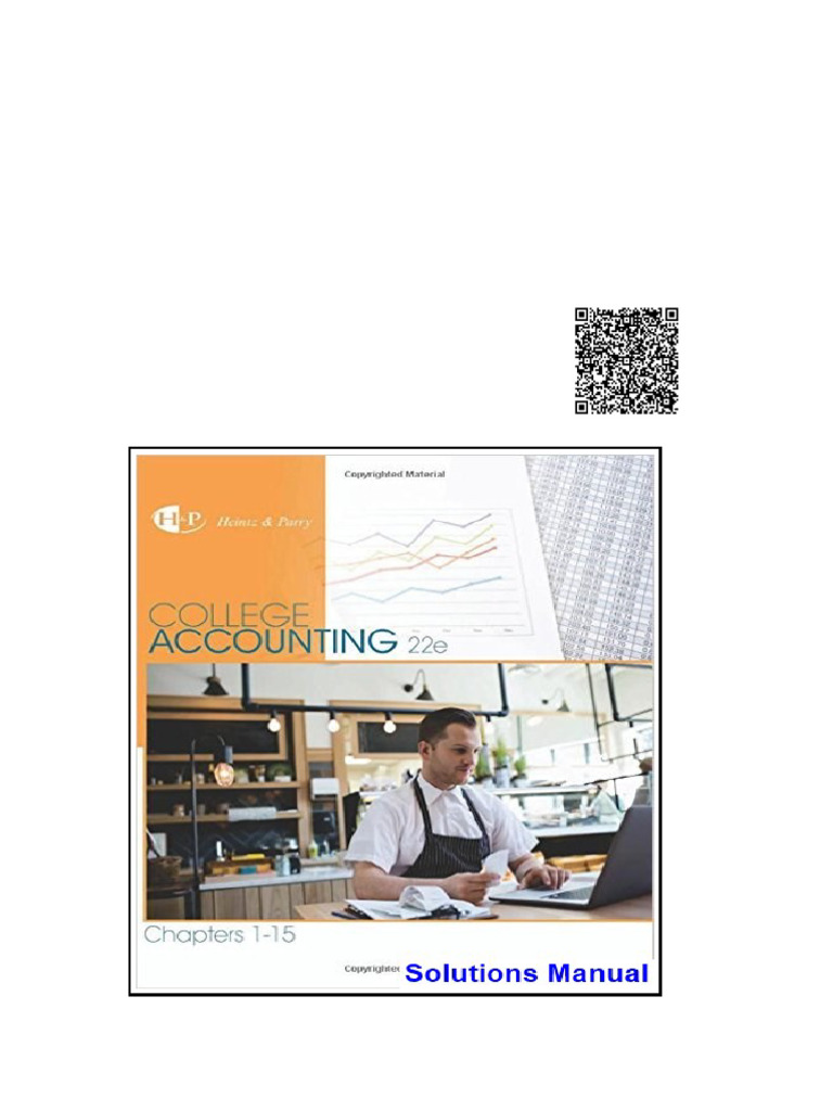 College Accounting Chapters 1-15 22nd Edition Heintz Solutions Manual ...