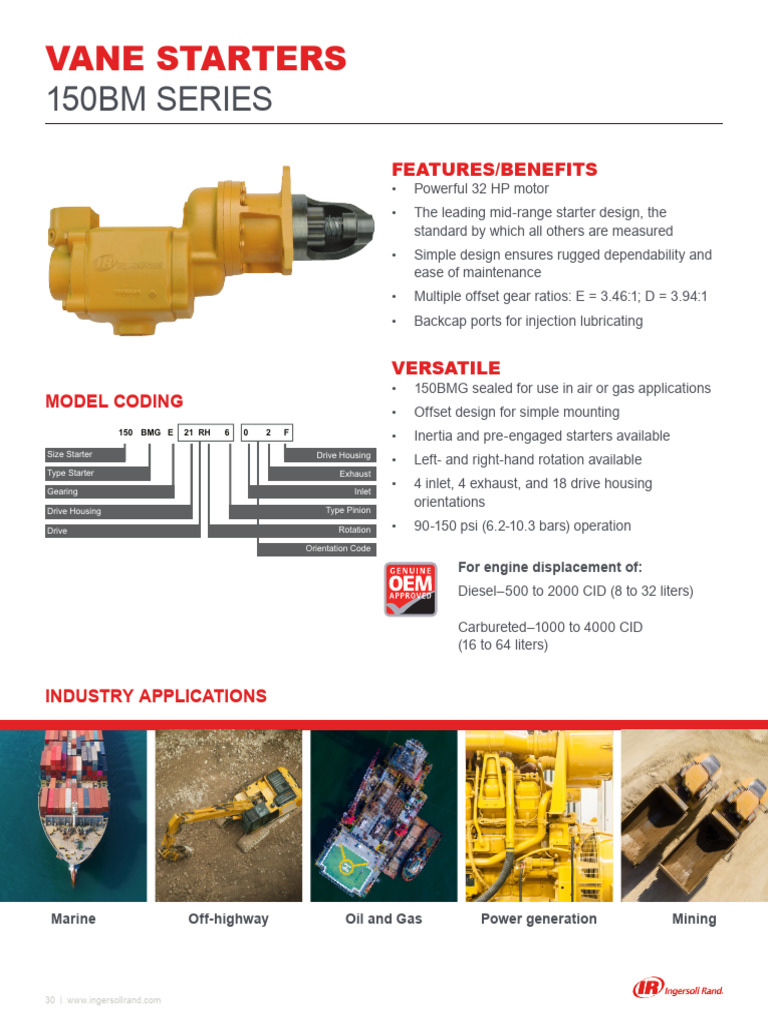 Engine Starting Systems 150bm Series | PDF | Horsepower | Engines