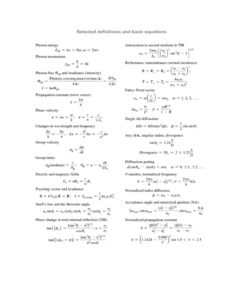 Formula Sheet (2) | PDF