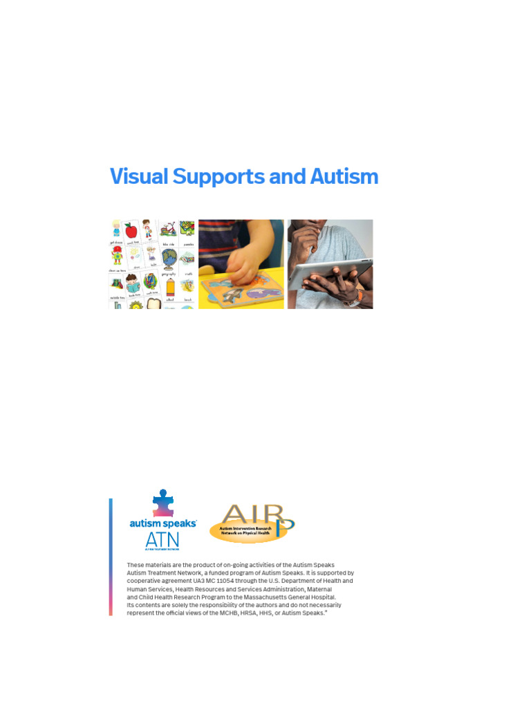Visual Supports Tool Kithttps Www.autismspeaks.org Sites Default Files ...