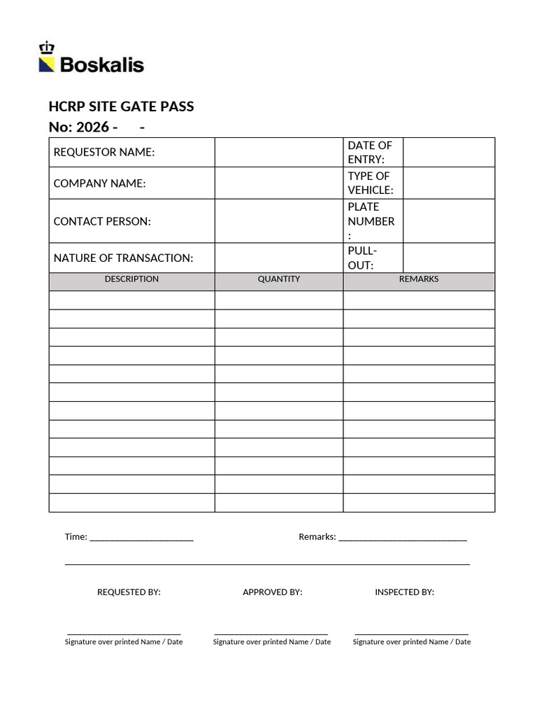 HCRP Site Gate Pass v.1.0 | PDF