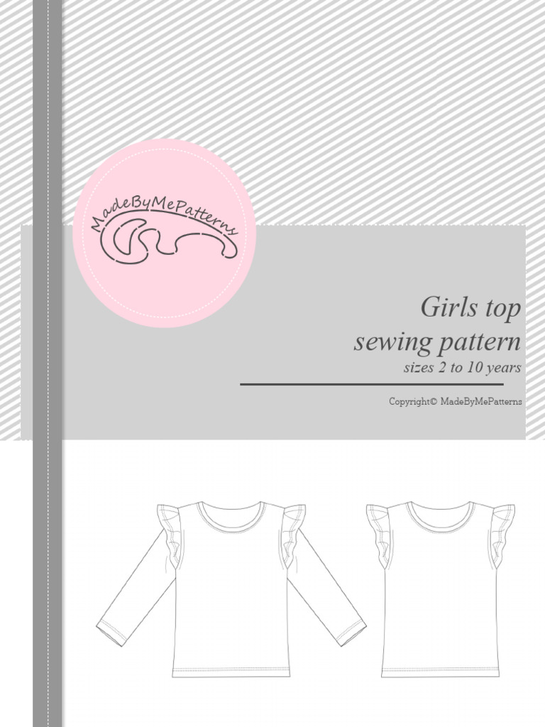 011 Frill Sleeve Top Pattern v1 (1) | PDF | Seam (Sewing) | Sewing