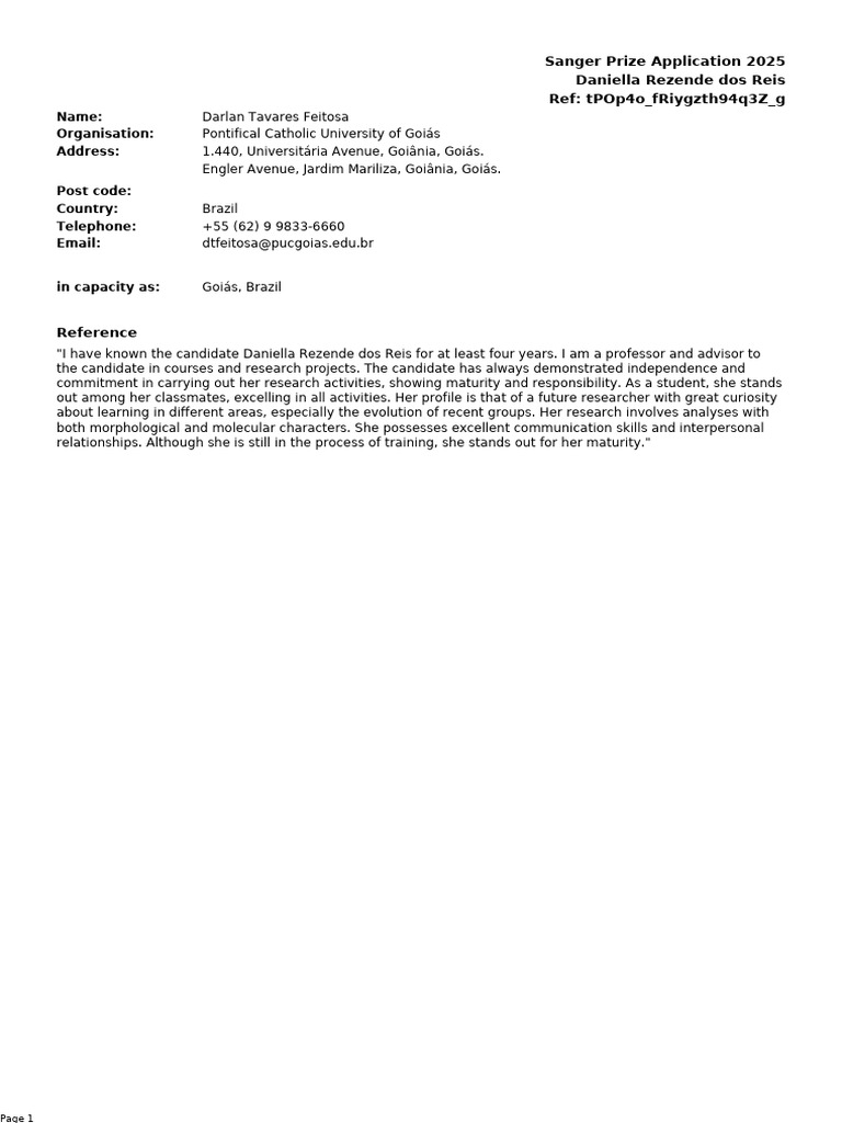 Referee Form | PDF