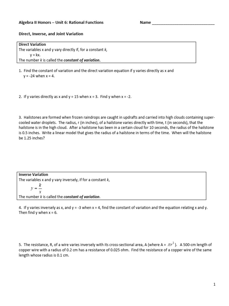 Unit 6 Notes 22-23 CHS ALGEBRA2 | PDF | Asymptote | Algebra