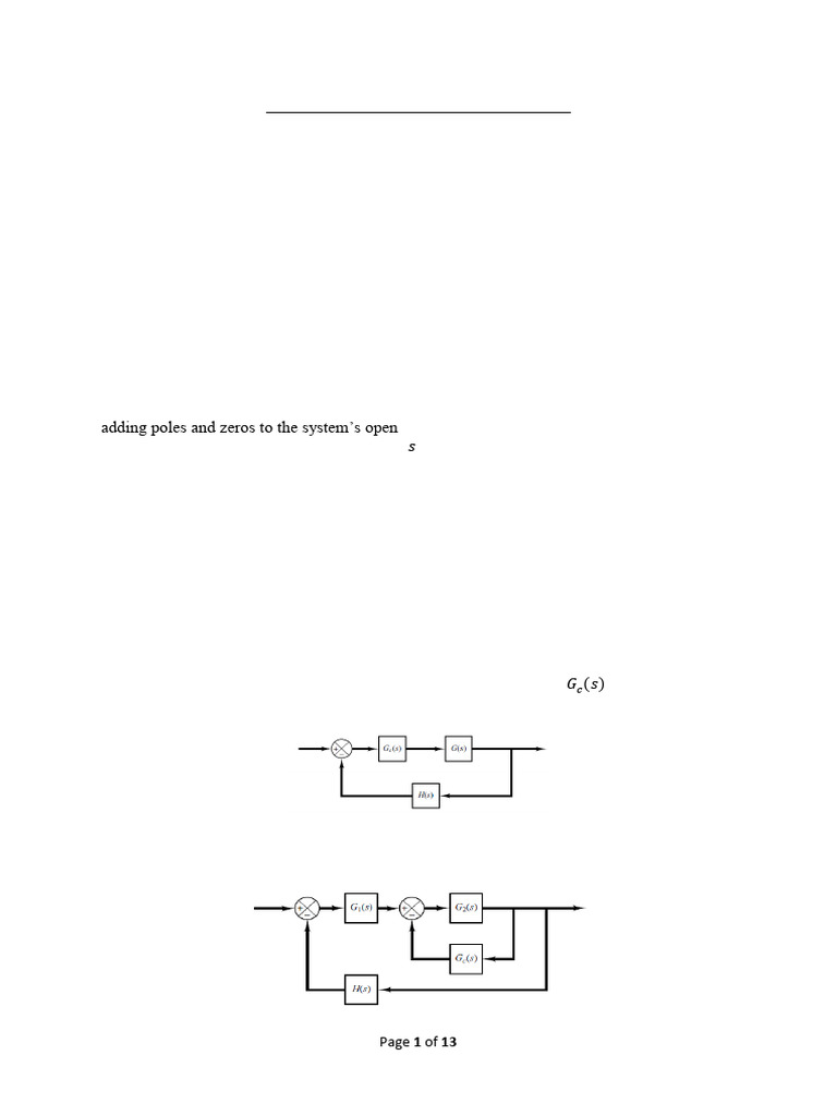 Design Using Root Locus Techniques | PDF | Control Theory | Applied ...