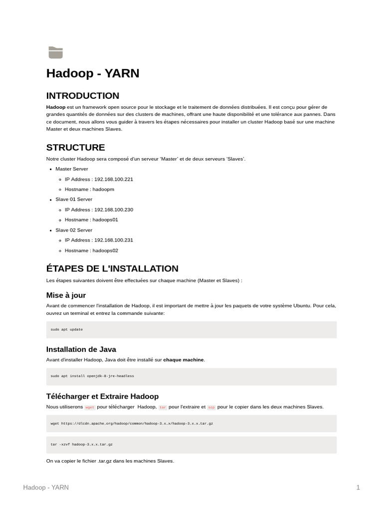 Hadoop - YARN | PDF | Apache Hadoop | Programmation concurrente