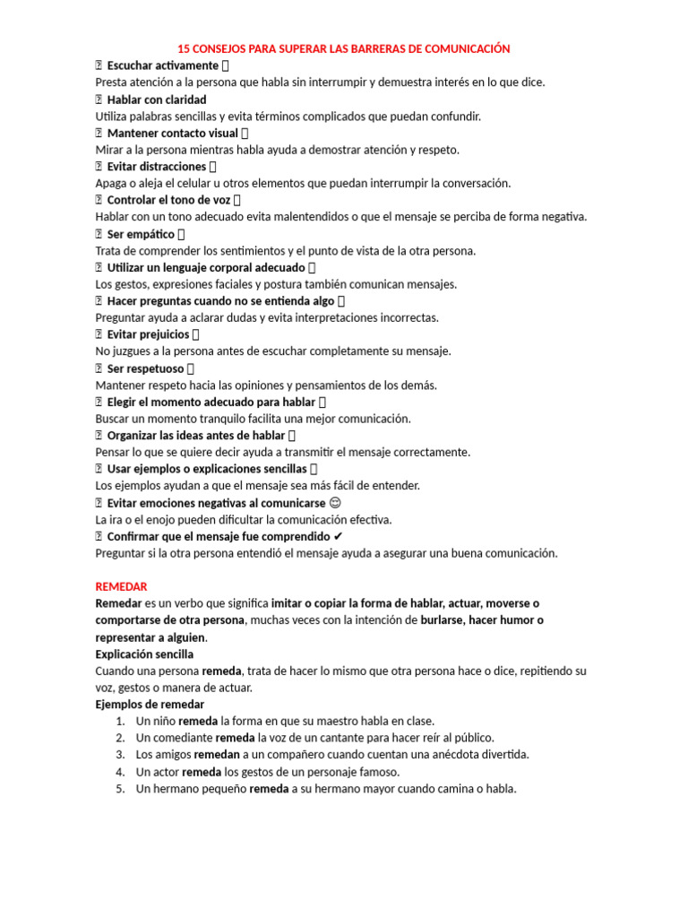 15 Consejos para Superar Las Barreras de Comunicación | PDF