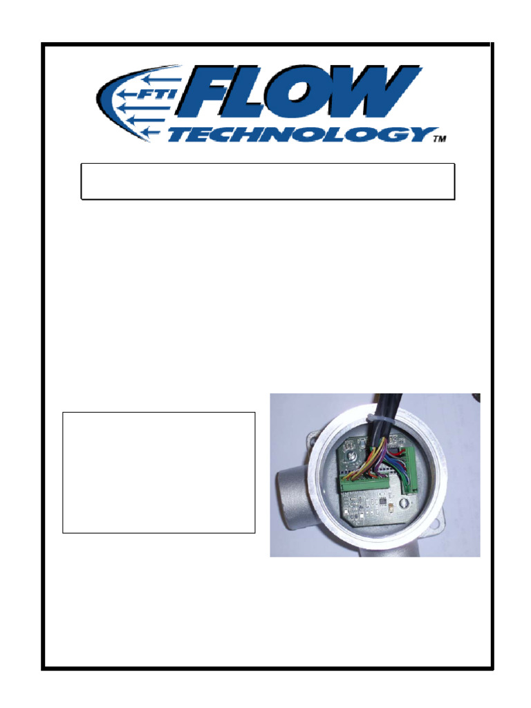 Flow Technology | PDF | Power Supply | Amplitude