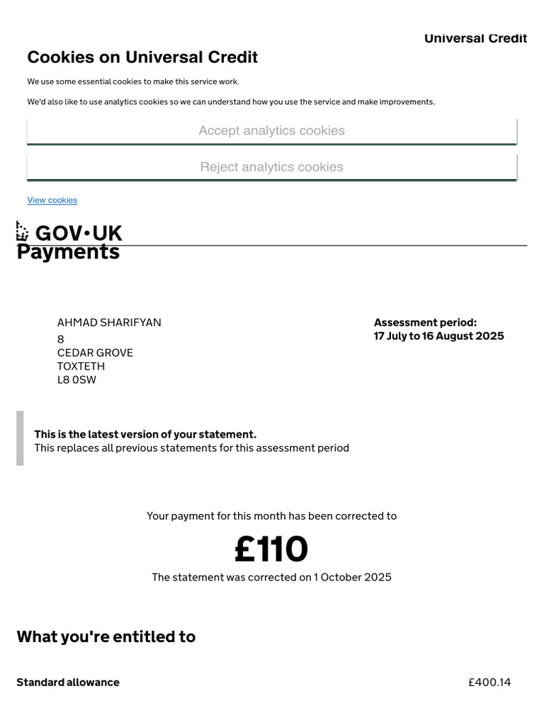 Payments - Universal Credit | PDF | Mobile App