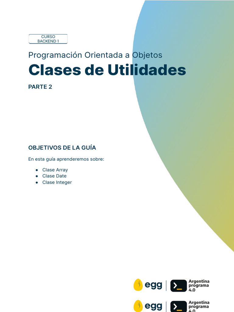 03 - Programación Orientada A Objetos P3. Clases de Utilidades | PDF ...