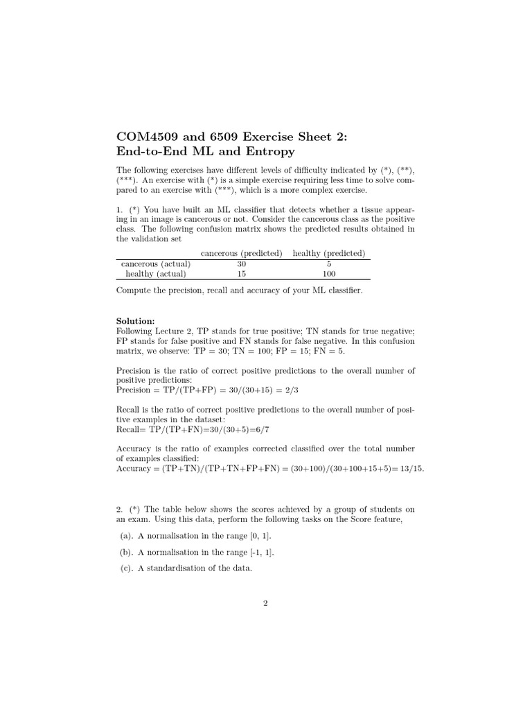 Exercise Sheet 2 Solutions (2024_25) | PDF | Applied Mathematics ...