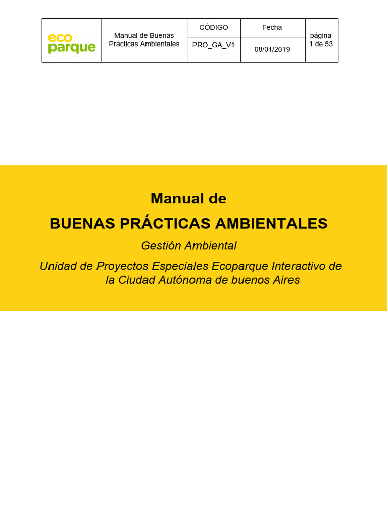 Manual de Buenas Pràcticas Ambientales | PDF | Residuos | Reciclaje