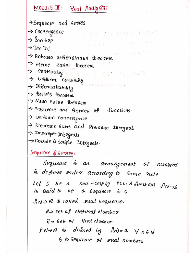 Real Analysis - Part 1 | PDF