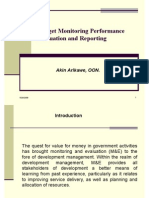 Budget Monitoring and Performance Evaluation