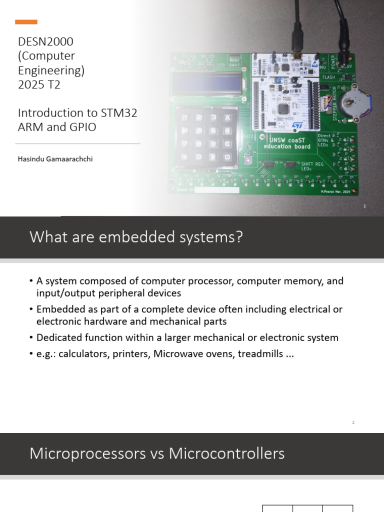 Introduction To STM32 ARM and GPIO - Slides | PDF | Microcontroller ...