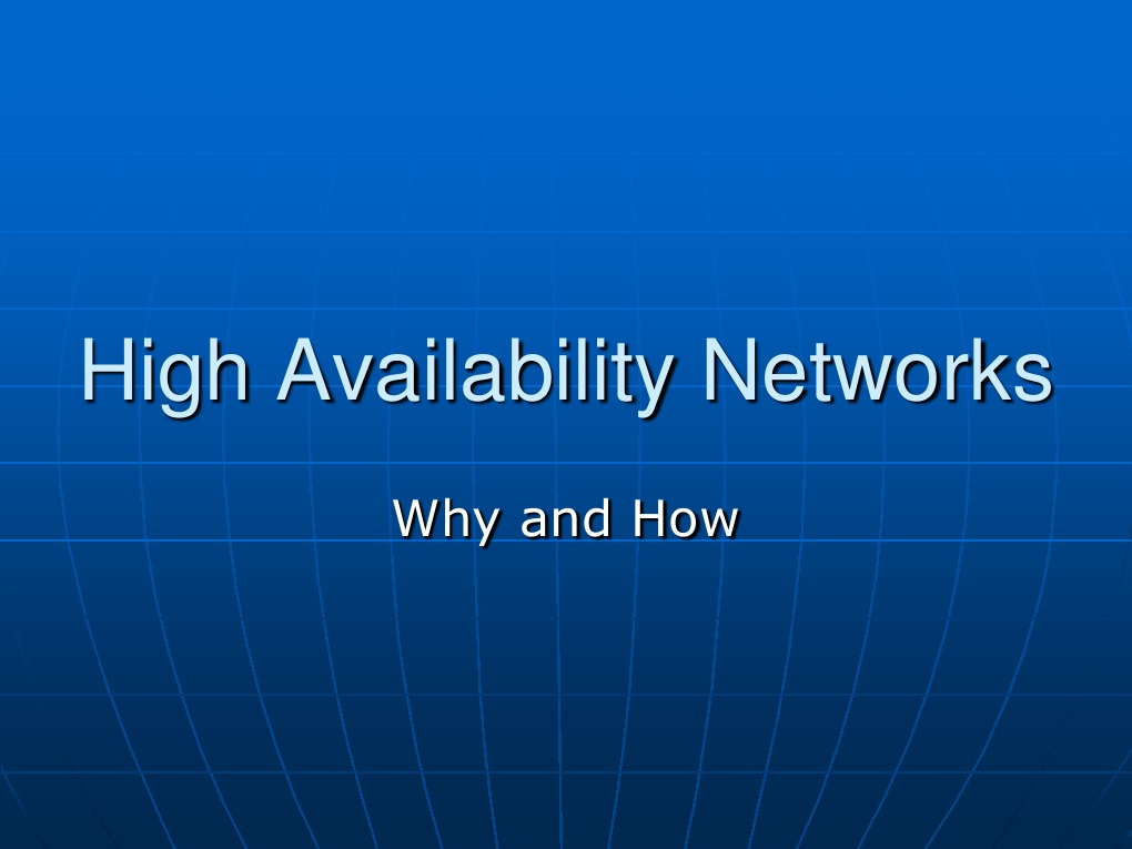 High Availability Networks Explained | PDF