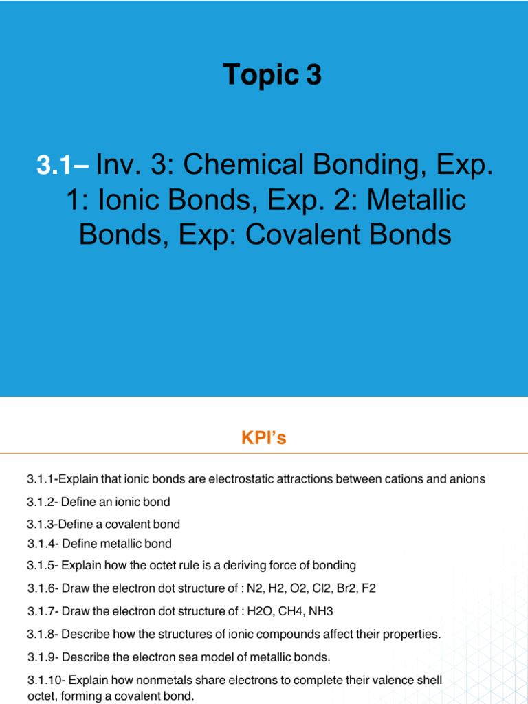 3.1 Chemical Bonding | PDF