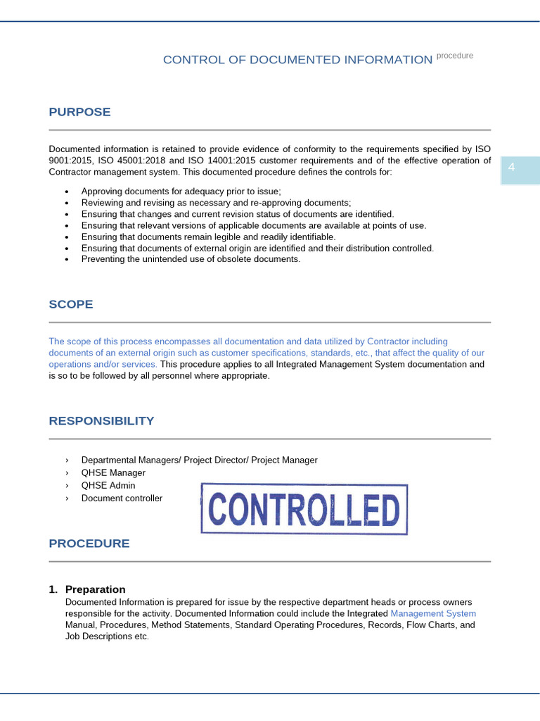 Control of Documented Information | PDF | Specification (Technical ...