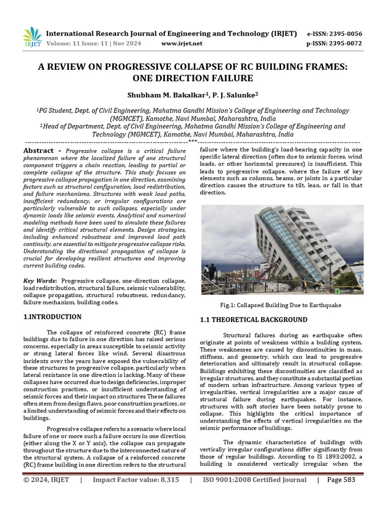 2.0 A Review On Progressive Collapse of RC Building Frames One ...