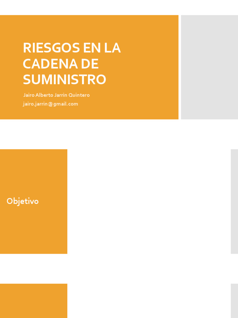Riesgos en La Cadena de Suministro | PDF | Cadena de suministro