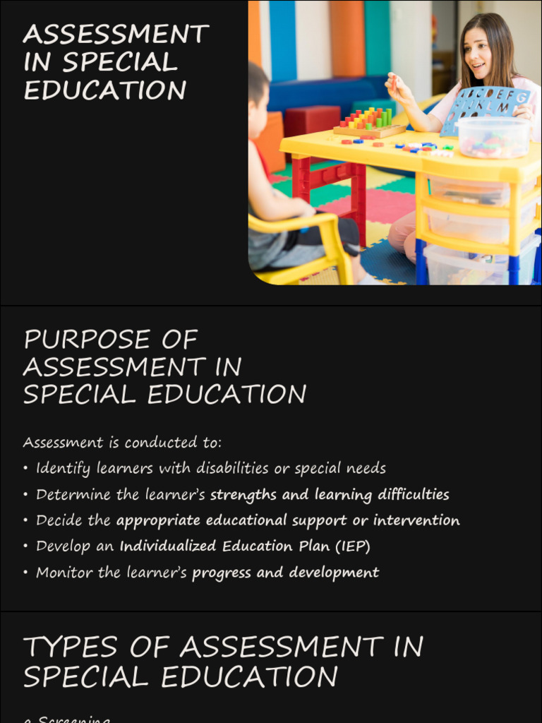 Assessment in Special Education | PDF