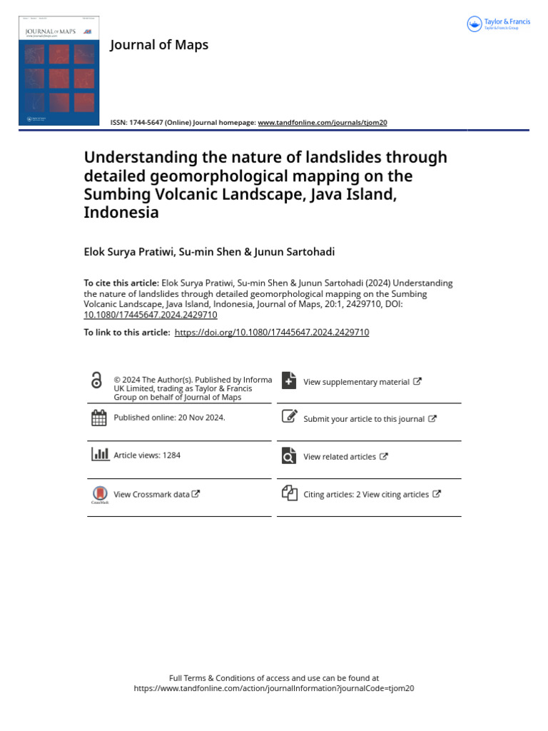 Understanding the nature of landslides through detailed ...