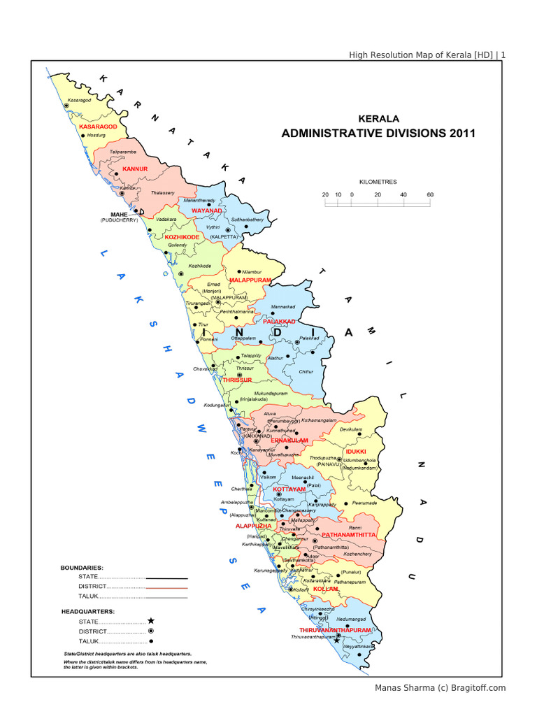 High Resolution Map of Kerala (HD) | PDF
