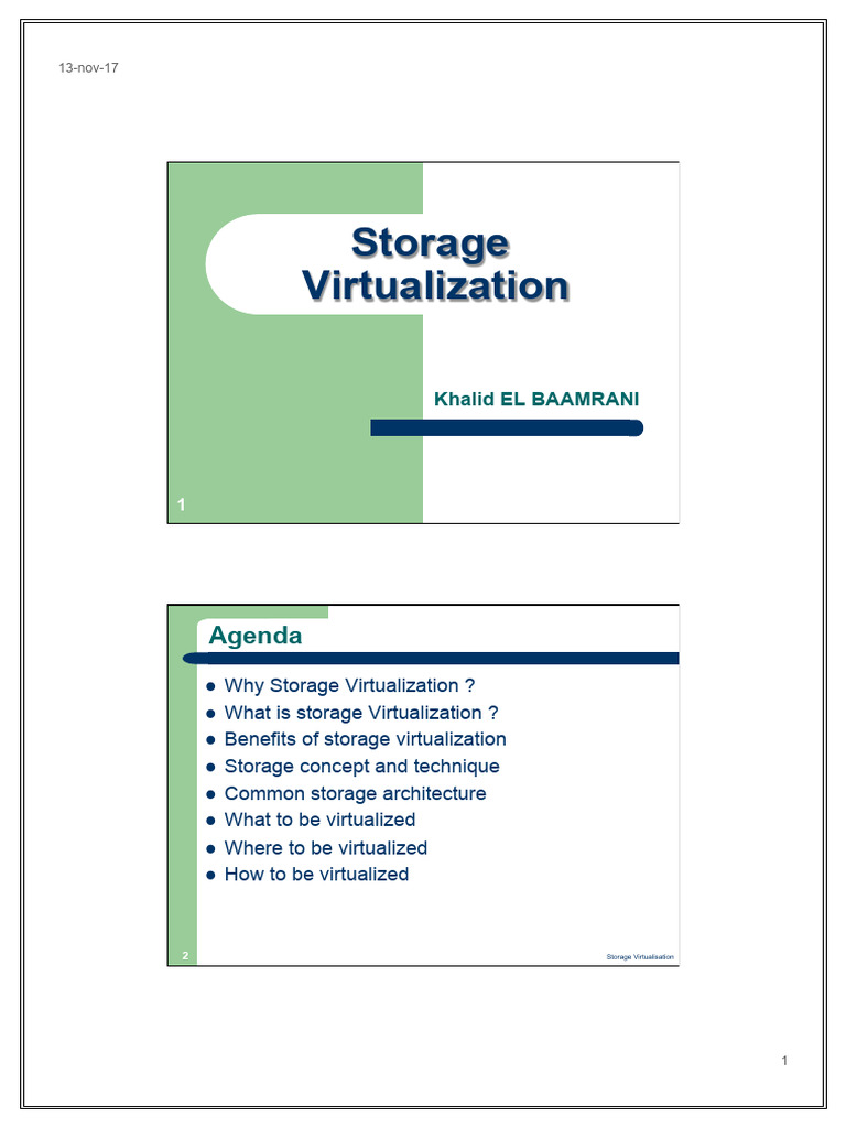 Cours Storage Virtualisation v2.1 | PDF | File System | Information ...