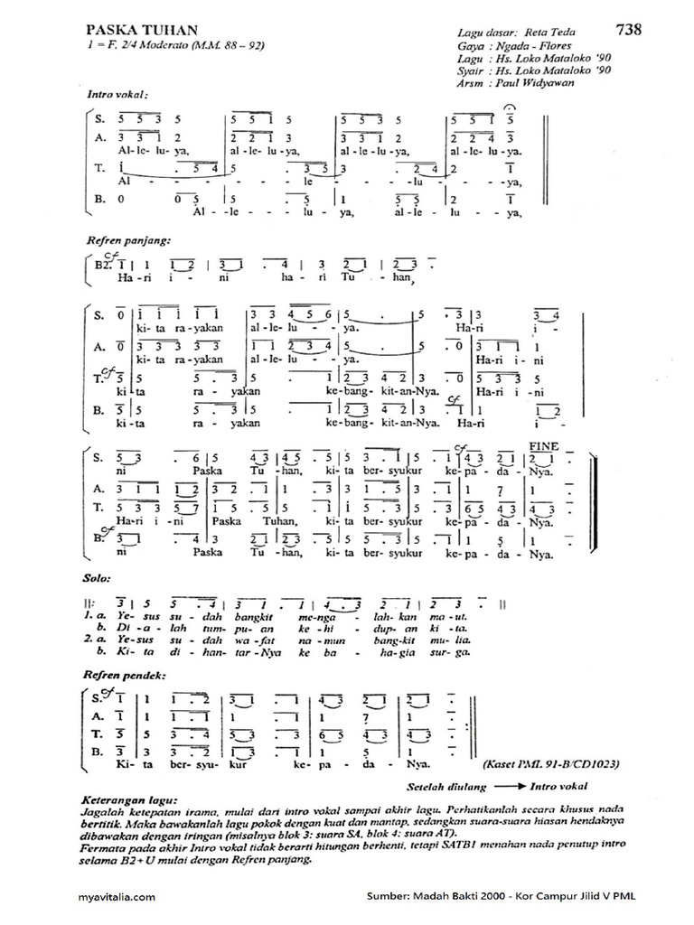 MB 738 - Paskah Tuhan | PDF