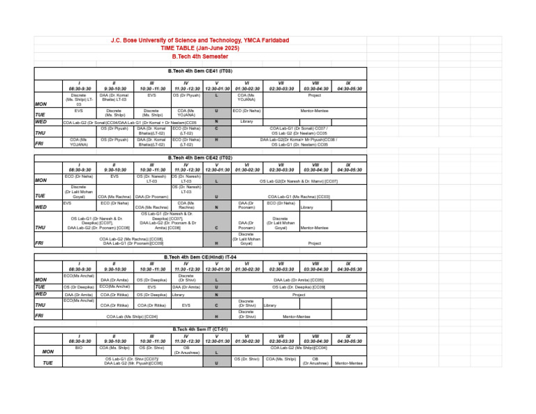 Time Table July-Dec 2024 Dept CE Wef 2nd Sep-Pages-7 | PDF