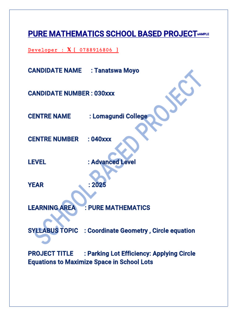 Pure Maths Project Fully Done..by | PDF | Mathematics | Area