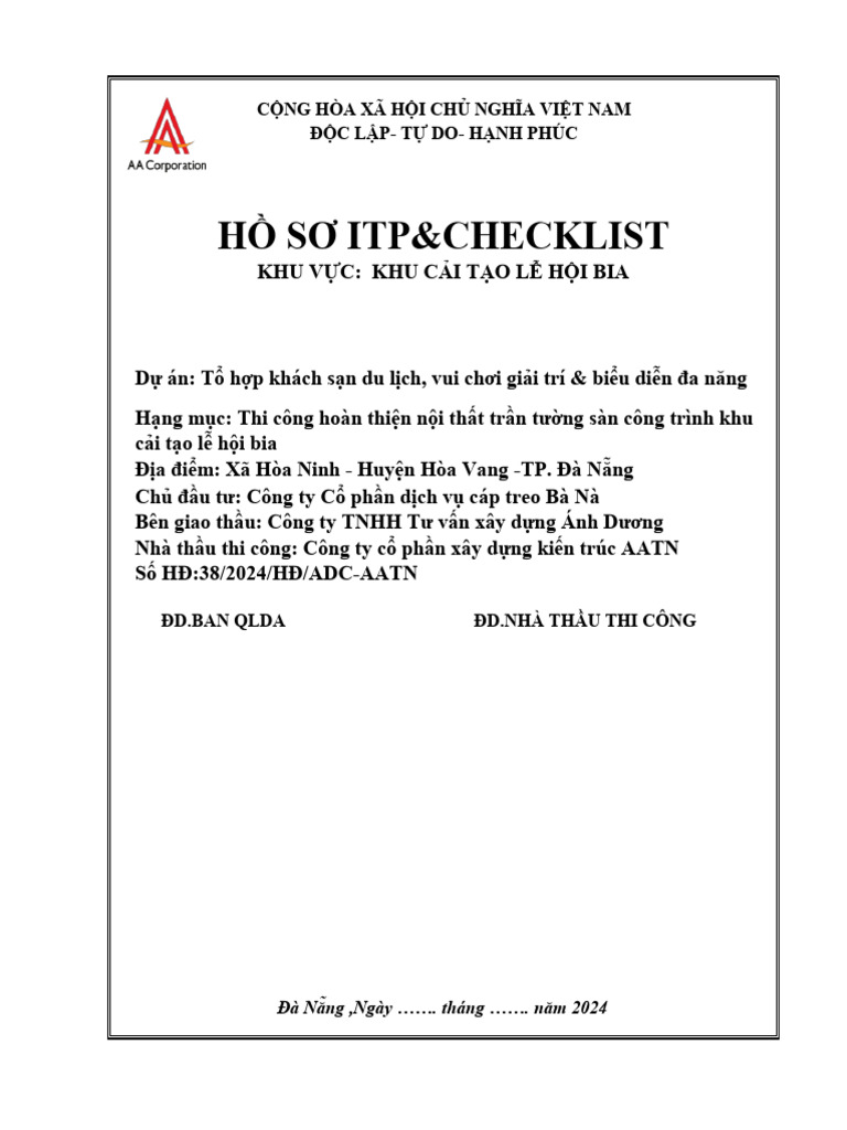 Itp Checklist | PDF