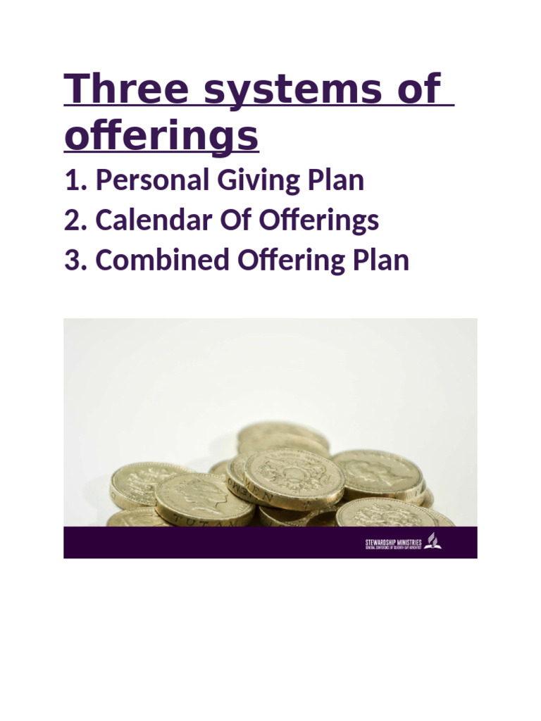 Three Systems of Offerings | PDF