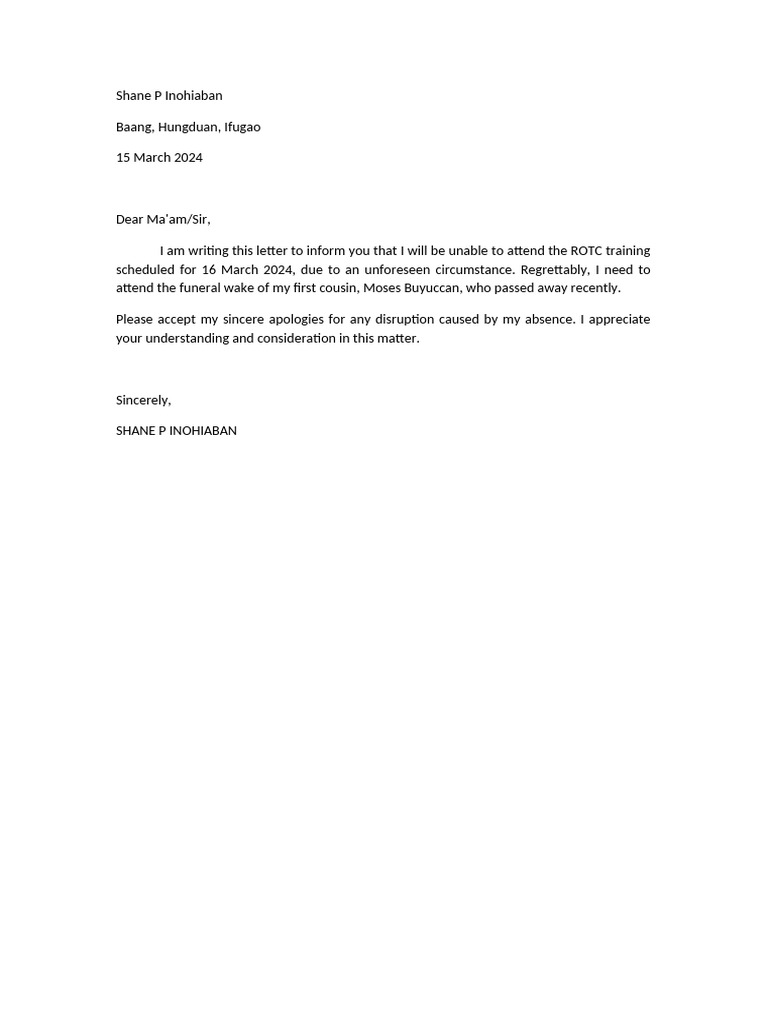 Ex Letter | PDF