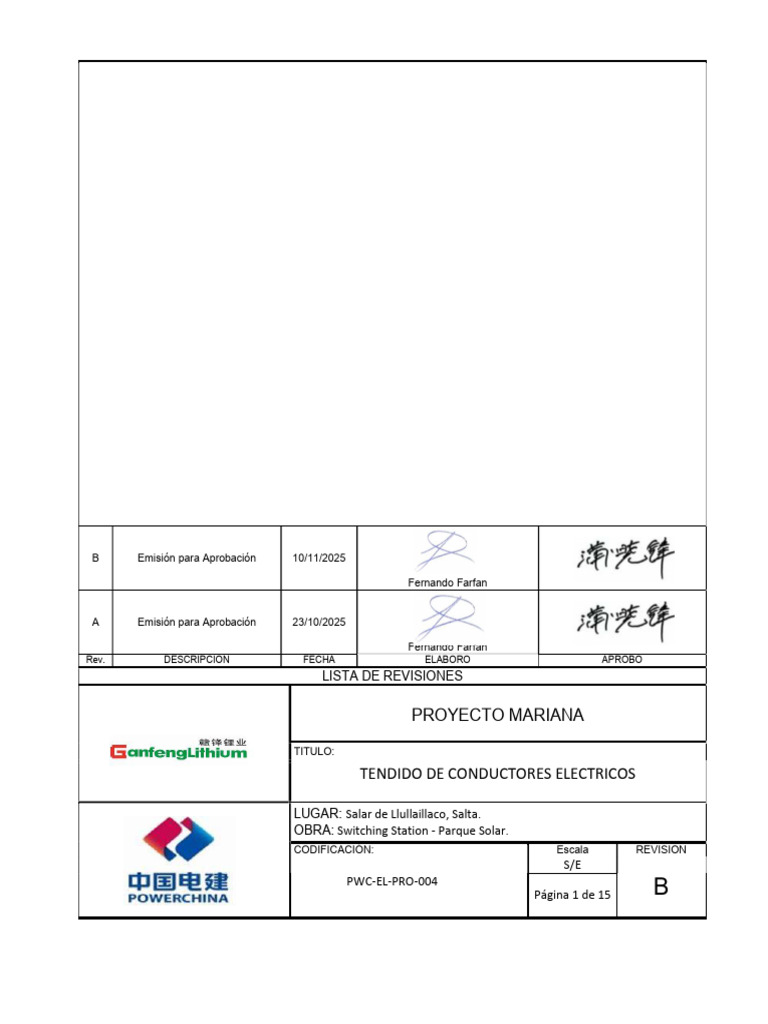 Pwc-El-Pro-004 - B Tendido de Conductores Electricos | PDF | Conductor ...