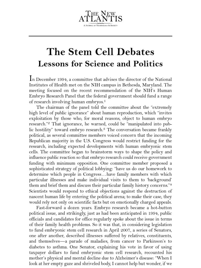Stem cell research essay thesis image