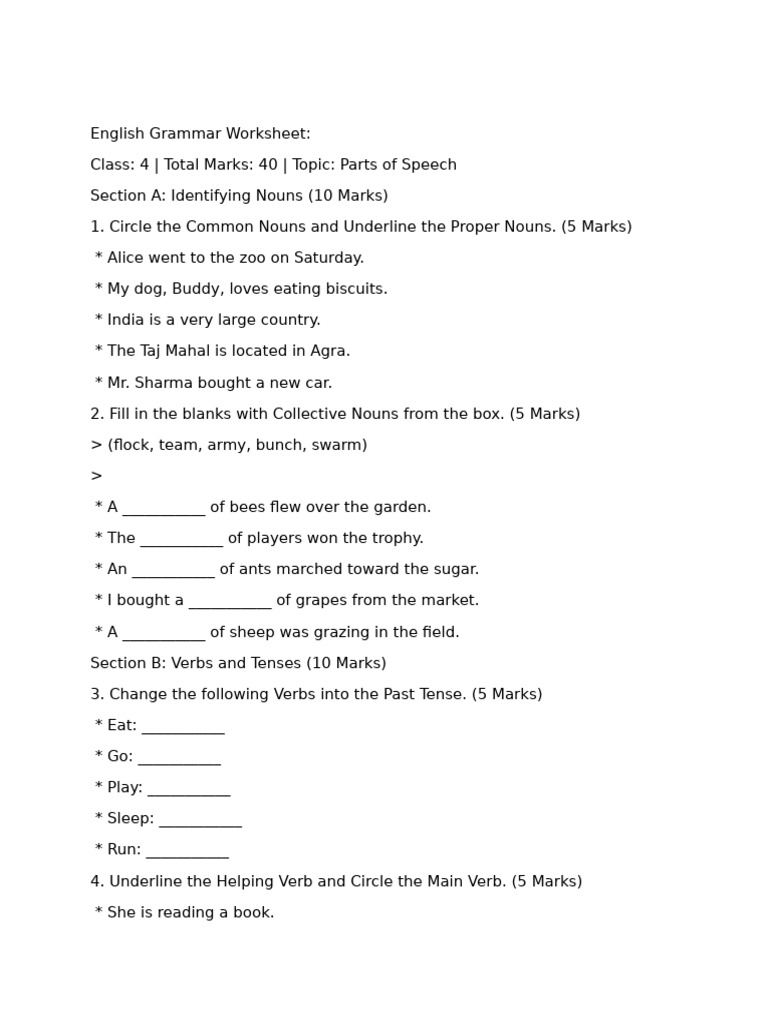 Grammar Paper | PDF