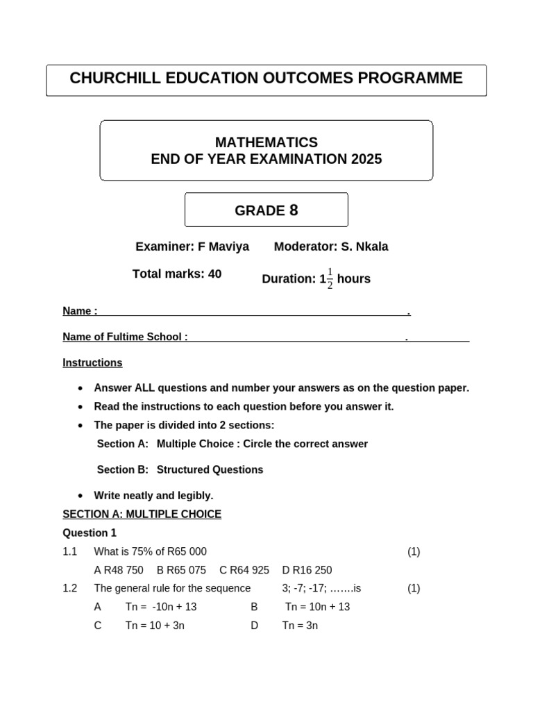 Grade 8 Mathematics | PDF | Euclid | Geometry
