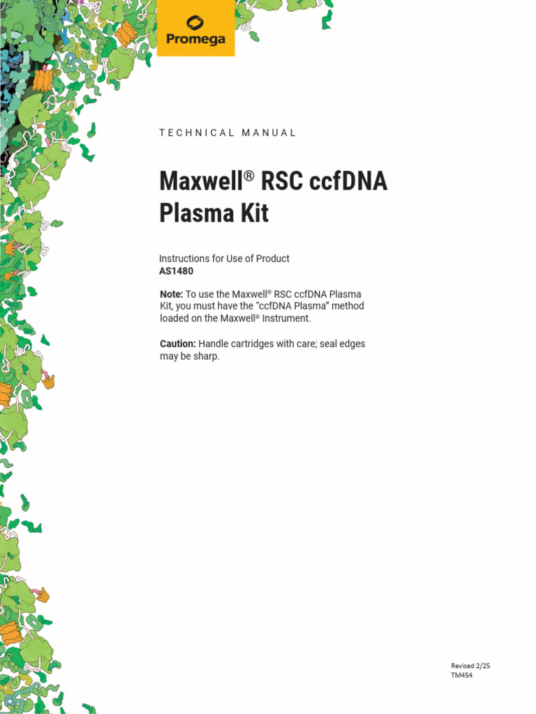 Maxwell RSC CcfDNA Plasma Kit TM454 | PDF