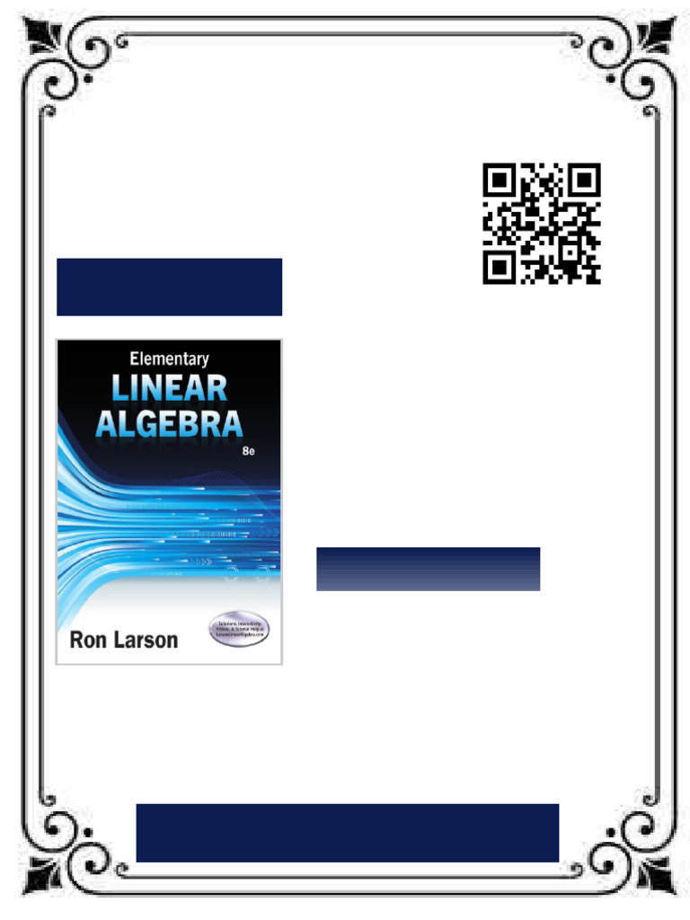 Elementary Linear Algebra Ron Larson Ebook Clean Rebuild Edition | PDF ...