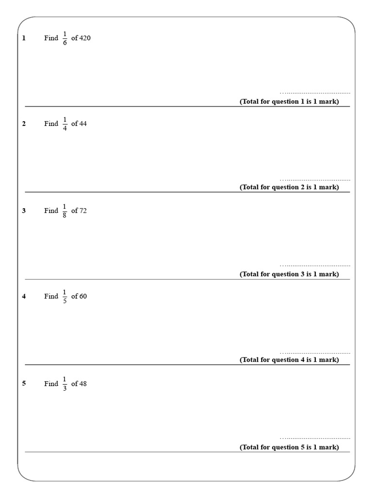 2 Fractions of An Amount | PDF