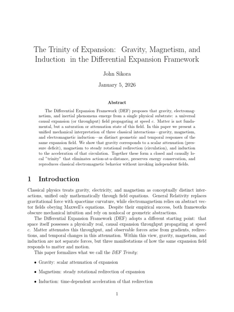 The Trinity of Expansion Gravity Magneti | PDF | Force | Gravity