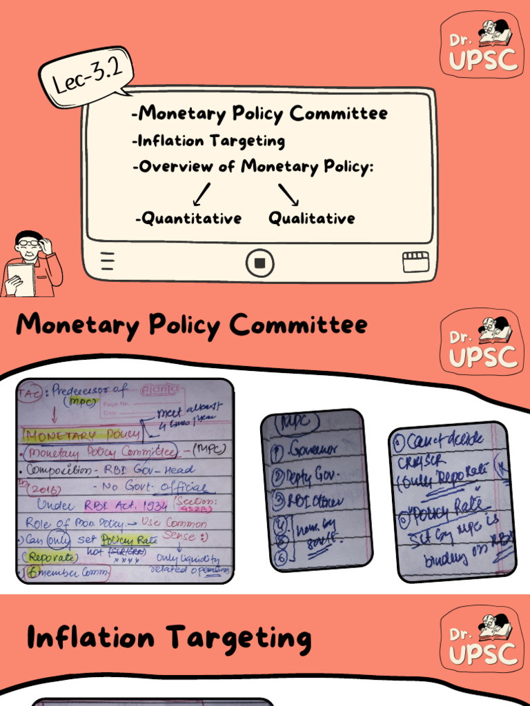 Monetary Policy Committee, Inflation Targeting ?dose 3 2 ? UPSC | PDF