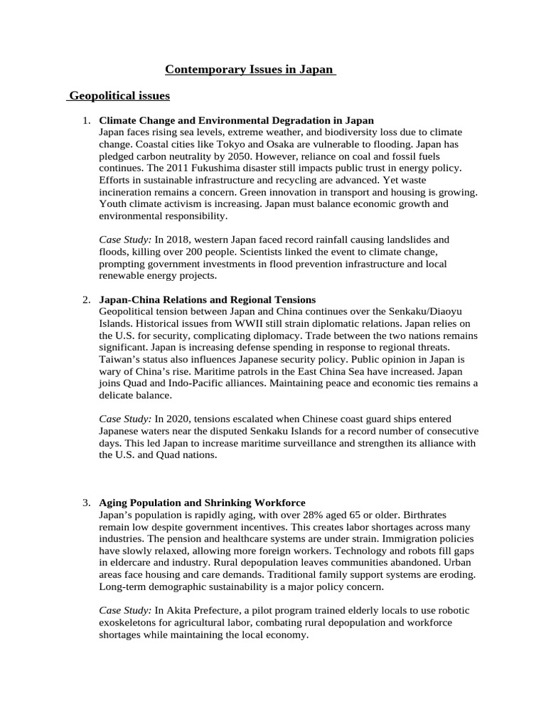 Contemporary Issues in Japan | PDF | Cost Of Living | Japan