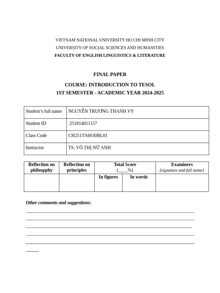 Intro 2 TESOL | PDF | Second Language | English As A Second Or Foreign ...