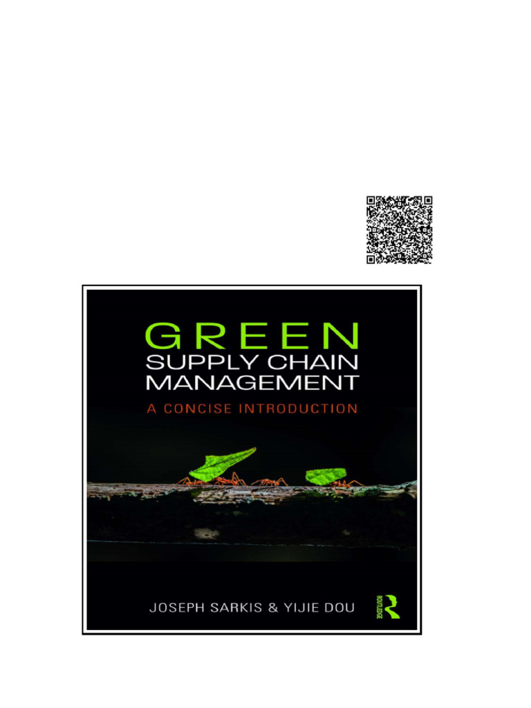 Green Supply Chain Management A Concise Introduction by Joseph Sarkis ...